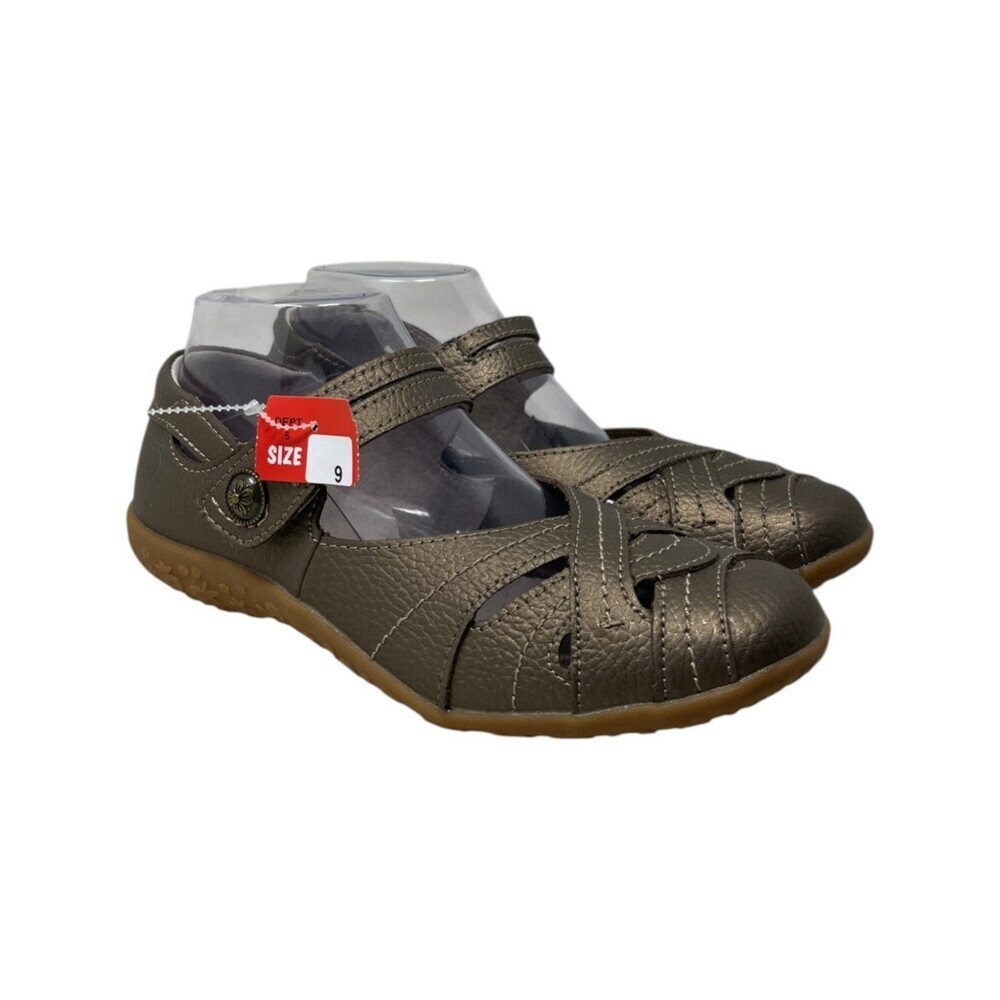 Spring Step Mary Jane Flats Women's Size 9 US / 40 EU Bronze Metallic Cutout